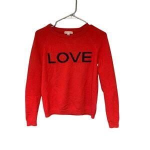 Philosophy Red Valentine 100% Cashmere LOVE Sweater size Small